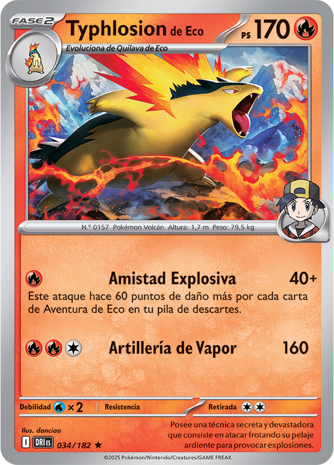 Ethan's Typhlosion Holo - Destined Rivals Pokemon Card 034/182 - Portuguese