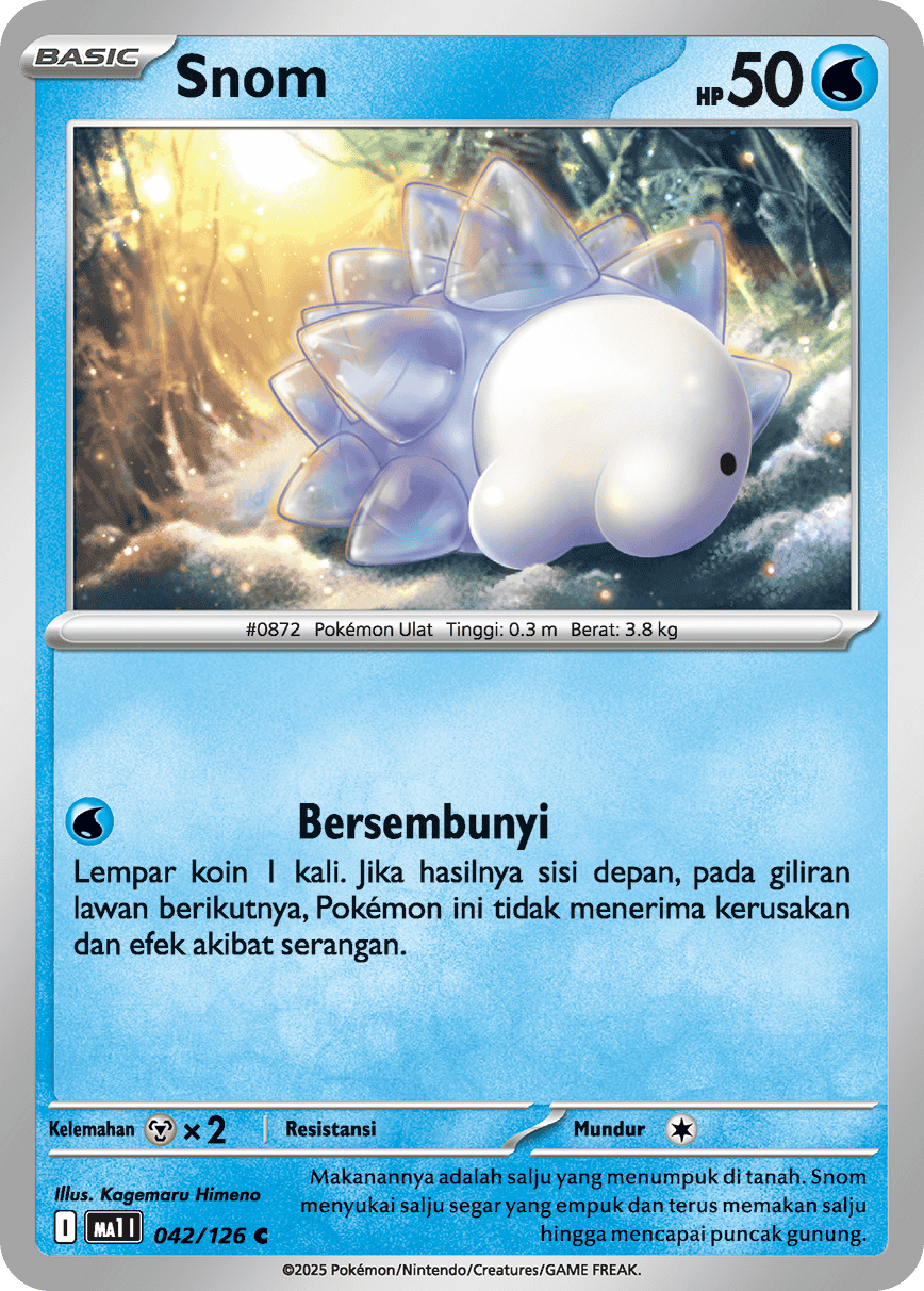 Snom C - Mega Evolution Pokemon Card MA1I 042/126 - Indonesian