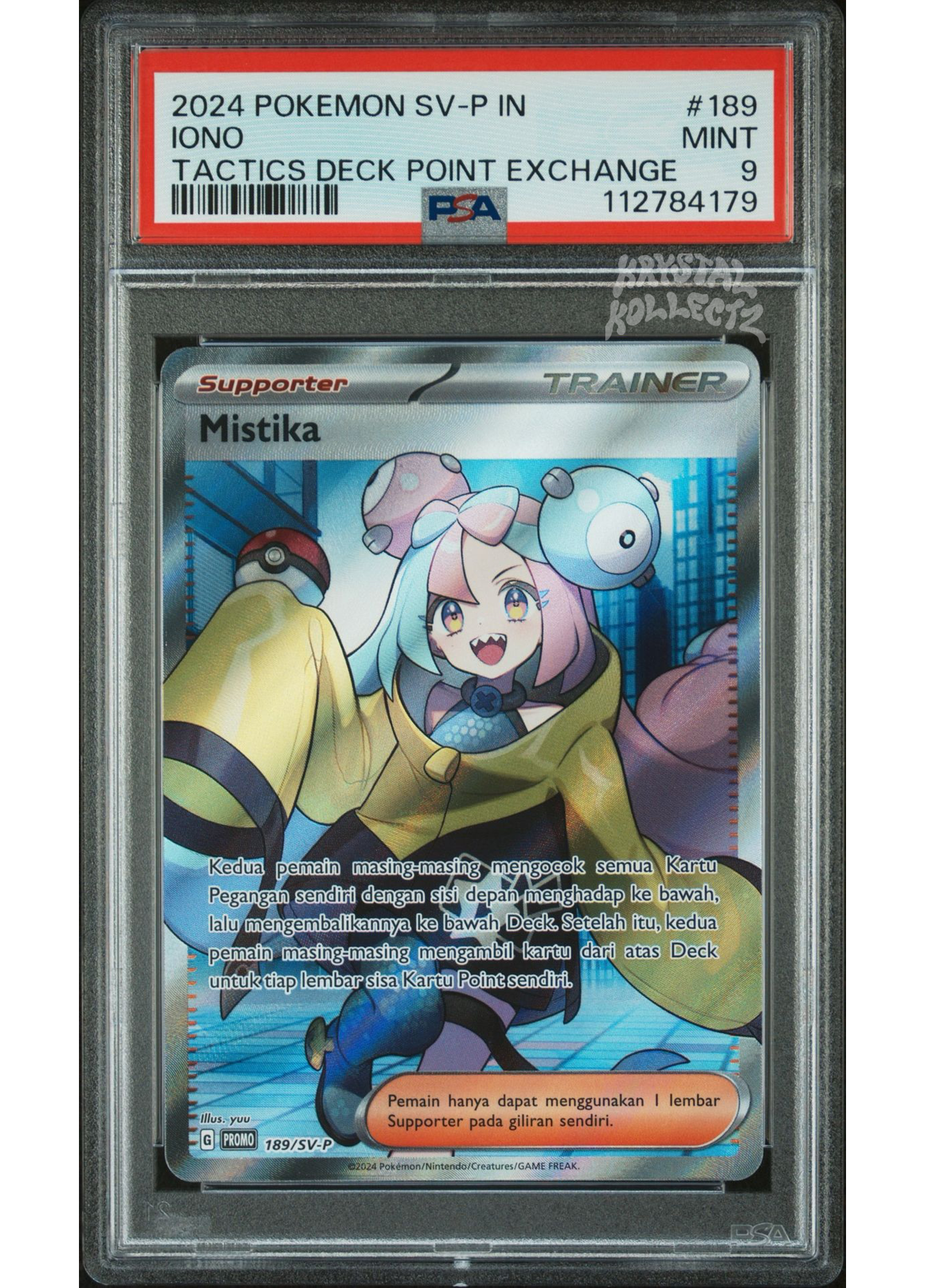 Iono - Tactics Deck Point Campaign Promo PSA 9 - Indonesian