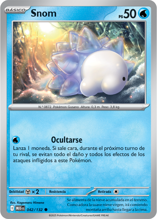 Snom C - Mega Evolution / Megaevolución Pokemon Card 042/132 - Spanish