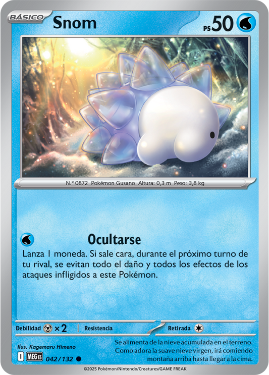 Snom C - Mega Evolution / Megaevolución Pokemon Card 042/132 - Spanish
