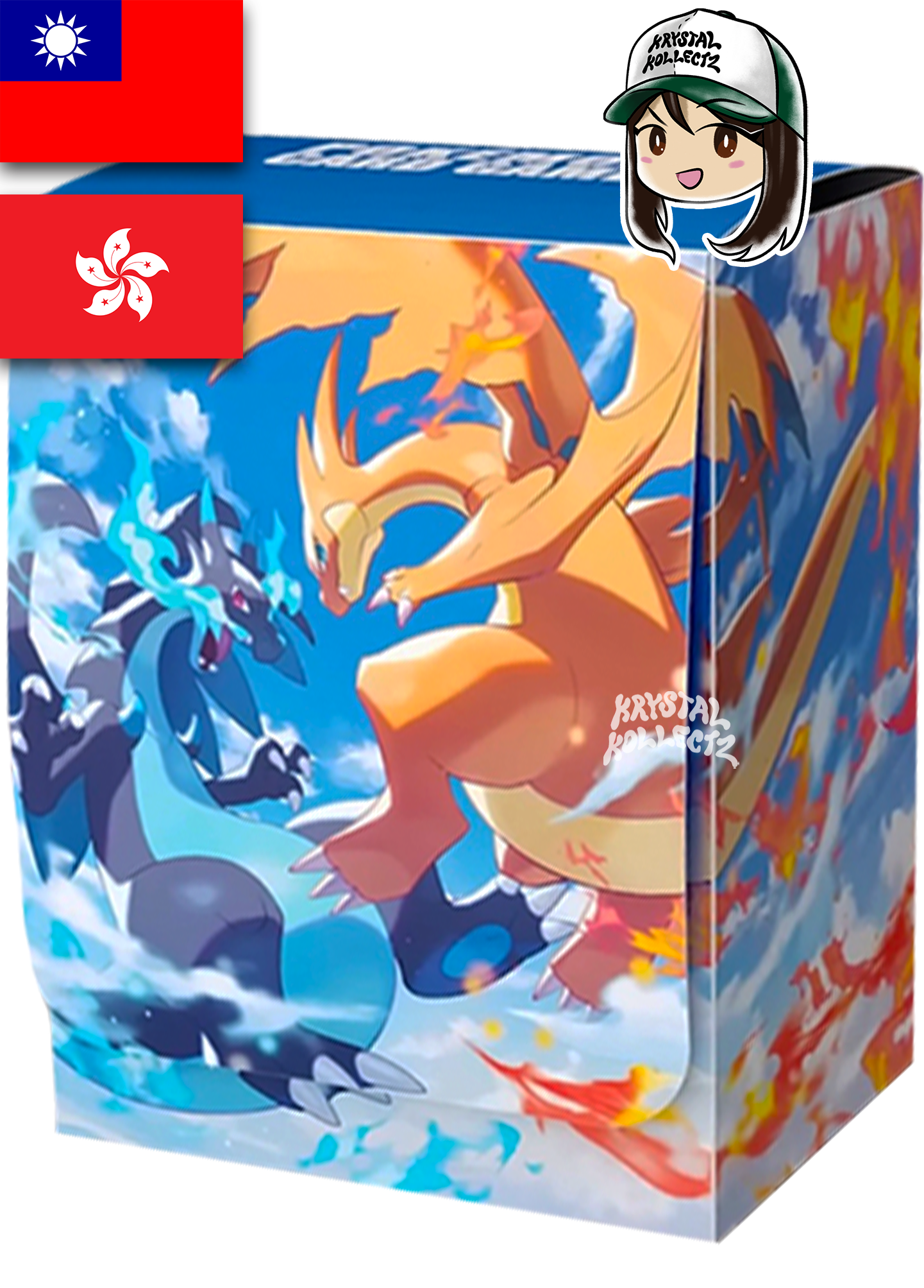 Mega Charizard X & Y - Pokemon Official Deck Box - Taiwan & Hong Kong Exclusive
