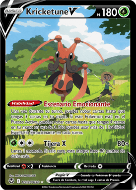 Kricketune V Trainer Gallery - Pokemon Card TG12/TG30 Silver Tempest - European Spanish