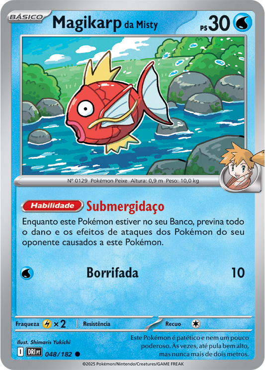 Misty's Magikarp Reverse Holo - Destined Rivals Pokemon Card 048/182 - Portuguese