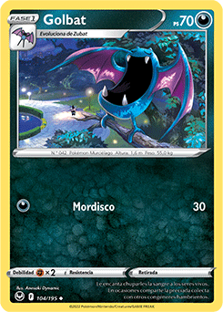 Golbat U - Silver Tempest Pokemon Card 104/195 - Spanish