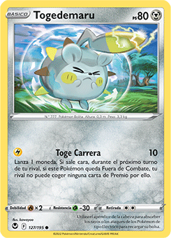 Togedemaru C - Silver Tempest Pokemon Card 127/195 - Spanish