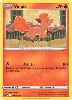 Vulpix C - Silver Tempest Pokemon Card 017/195 - Spanish