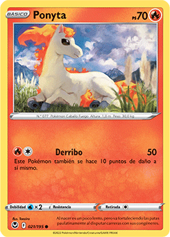 Ponyta C - Silver Tempest Pokemon Card 021/195 - Spanish